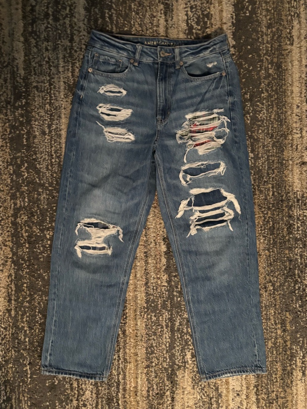 American Eagle Outfitters Patch blue jeans